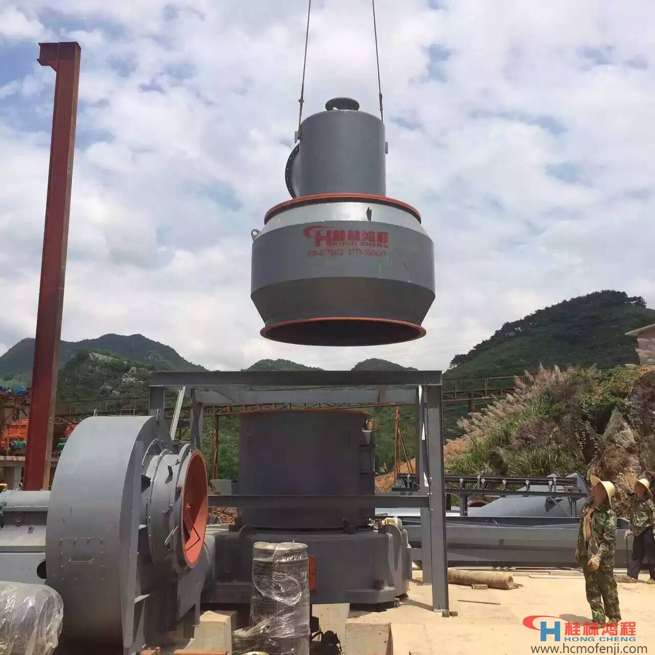 桂林鴻程，大型縱擺磨粉系統，HC1700，HCH980，賀州，碳酸鈣，磨粉機